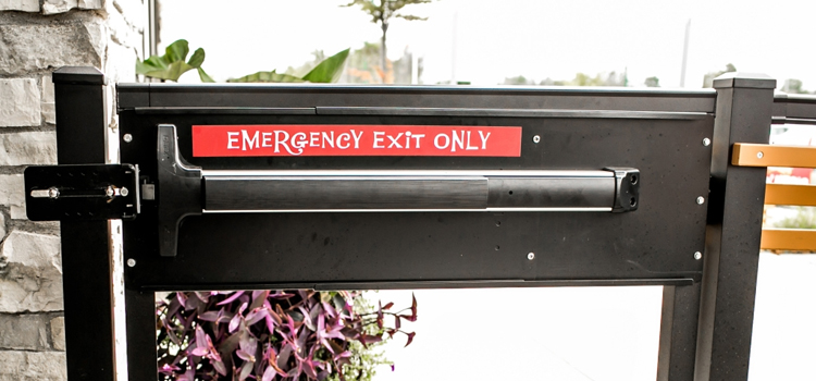 emergency push bar installation in Keyes